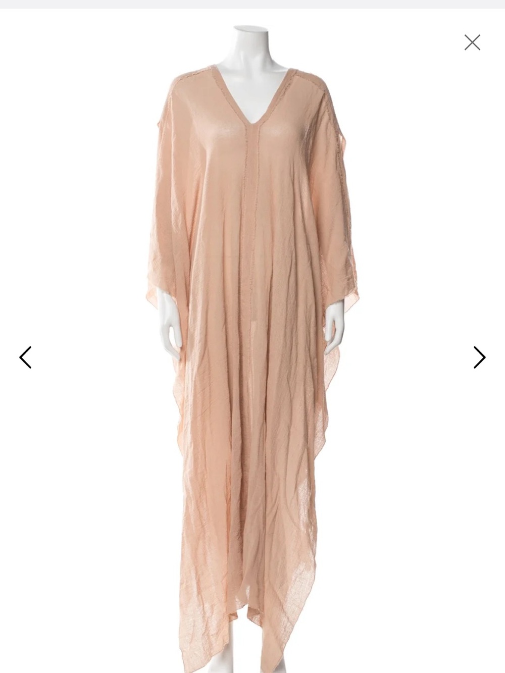 Caravana Tulum nude gauze kaftan cover up nwt